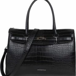 Gloednieuw ⌛ Kopen 🧨 Wimona Sofia 5003 Schoudertas / Laptoptas - 15 Inch - Zwart 🔥 😍