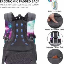 Beste deal ⌛ Promo 🌟 VMCA Schooltas Voor Meisjes En Jongens - Laptoprugzak 15,6 Inch Met USB-oplaadpoort Lichtgewicht 30L Voor Tieners En Volwassenen – Galaxy Groen 🥰 😀 -Tassen-dames Winkel 550x597 5