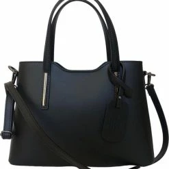 Beste Pirce ✔️ Uitgang 💯 TOUTESTBELLE - Mat Leren Dames Handtas Met Schouderriem - Handtas - Leer - Zwart 🔥 🔥