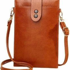 Beste deal โจ Flash-uitverkoop ๐ Telefoon Tasje - Cognac | PU Leder | 19 X 12 X 2,5 Cm | Smartphone Tas | Fashion Favorite โค๏ธ ๐คฉ