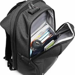 Beste Verkoop ✔️ Gloednieuw 😍 Ssublime Vault - Anti Diefstal Waterdichte Rugzak - Laptoptas Met 15.6 Tot 17 Inch Laptopvak - Rugtas Met USB én Audio Aansluiting - Voor Dames En Heren - Inclusief TSA Ritsslot - Zwart ⭐ 👏 -Tassen-dames Winkel 550x611 9