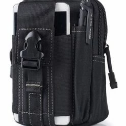 Goedkoop 🔔 Kopen 😉 GoldFish ECommerce Nylon Heuptas Waterdicht - Opberg Mondkapje(s) - Wandel Sport - Mobiele Telefoon - Smartphone - Riem - Tas - EDC - BugOut - Kleur Zwart 🧨 ⌛