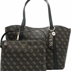 Groothandel 🎉 Kopen ❤️ Guess Naya Trap Tote Handtassen - Bruin 🌟 🧨 -Tassen-dames Winkel 550x623 1