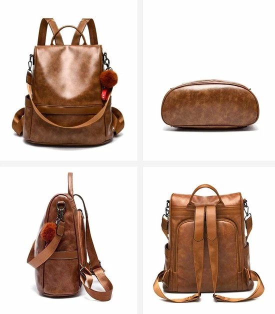 Korting π Goedkoopste π€© Veran Rugtas - Rugzak - Vrouwen - Schoudertas - Reizen - Anti-Diefstal - Zacht PU-leer - Kunstleer - Dames - Waterdicht - Bruin β π€© 4 Korting π Goedkoopste π€© Veran Rugtas - Rugzak - Vrouwen - Schoudertas - Reizen - Anti-Diefstal - Zacht PU-leer - Kunstleer - Dames - Waterdicht - Bruin β π€© - Afbeelding 2