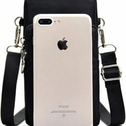 Begroting ⭐ Korting ✨ Forever Young - Nylon Telefoontasje - Crossbody Tas - Waterdicht - Zwart 👍 🎉 -Tassen-dames Winkel 550x633 1