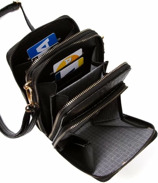 Gloednieuw π Beste Verkoop π Merkloos Elegant Telefoontasje - Portemonnee Dames - Mini Schoudertas Zwart β π 5 Gloednieuw π Beste Verkoop π Merkloos Elegant Telefoontasje - Portemonnee Dames - Mini Schoudertas Zwart β π - Afbeelding 3