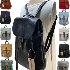 Goedkoop 🔔 Beste deal 🔔 Flores Lederwaren Soepele Zwarte Leren Rugzak ✔️ ⭐ -Tassen-dames Winkel 550x651 3