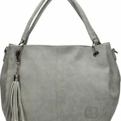 Goedkoopste 😉 Flash-uitverkoop 😍 Enrico Benetti Toulouse 66108 Handtas Schoudertas Buideltas - Midden Grijs 👏 👍 -Tassen-dames Winkel 550x657 7