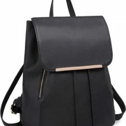 Beste Verkoop 🥰 Beste deal ⭐ Miss LuLu Rugzak - Dames Rugtas - Kwalitatieve Kunstleren Rug Tas - 15 Liter - Zwart (E1669 BK) 👏 🔥 -Tassen-dames Winkel 550x663 3