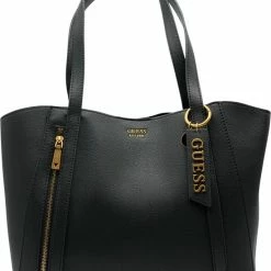 Nieuw ๐ Nieuw ๐ Guess Naya Trap Tote Dames Handtas - Zwart ๐ฏ ๐