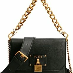 Uitgang 🔥 Beste Pirce 🎁 Guess Centre Stage Dames Crossbodytas - Zwart 👏 🎁