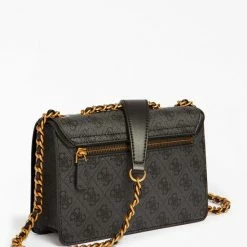 Coupon 🎉 Begroting 😀 Guess Izzy Status Satchel Dames Handtas - Coal Logo 🧨 🤩 -Tassen-dames Winkel 550x676 5