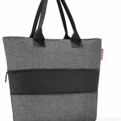 Nieuw ✨ Nieuw 🔥 Reisenthel Shopper E1 Shopper Schoudertas - 12L - Twist Silver Grijs 🎉 ⭐ -Tassen-dames Winkel 550x677