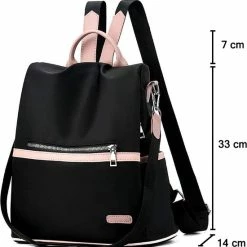 Uitgang 🎁 Beste deal 🌟 ZILOU® Rugtas - Schoudertas - Dames - Anti-Diefstal - Waterdicht - Zwart 🔥 💯 -Tassen-dames Winkel 550x681 8