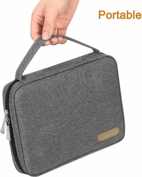 Beste Pirce ๐ Hete verkoop ๐ AA Commerce Multifunctionele Deluxe Elektronica Accessoires Organizer Reistas Opbergtas - Opbergsysteem Organizer Travel Bag Tas Case Etui Cover Geschikt Voor Kabels/Opladers/Horloge/Smartwatch/Apple โ โ Watch Bandjes Opbergen - Kabeltas - Grijs ๐ ๐ฅฐ 12 Beste Pirce ๐ Hete verkoop ๐ AA Commerce Multifunctionele Deluxe Elektronica Accessoires Organizer Reistas Opbergtas - Opbergsysteem Organizer Travel Bag Tas Case Etui Cover Geschikt Voor Kabels/Opladers/Horloge/Smartwatch/Apple โ โ Watch Bandjes Opbergen - Kabeltas - Grijs ๐ ๐ฅฐ - Afbeelding 10