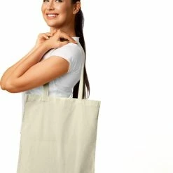 Beste Pirce 🥰 Beste Verkoop 🧨 PrimeAmbition Katoenen Tas - Naturel – 42x38cm - 10 Stuks – Tote Bag – Canvas Tas – Shopper – Boodschappentas - Draagtas – Schoudertas 🎉 😀 -Tassen-dames Winkel 550x688 2
