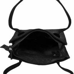 Aanbiedingen 🌟 Aanbiedingen ❤️ DSTRCT Medium Schoudertas / Crossbody Tas Dames - Leer - Portland Road - Crocoprint - Zwart 🎁 😍 -Tassen-dames Winkel 550x699 3