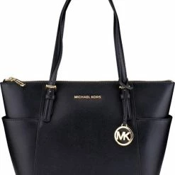 Beste Pirce ๐ฏ Gloednieuw โ๏ธ Michael Kors Jet Set Travel Dames Schoudertas - Zwart ๐ฅฐ ๐