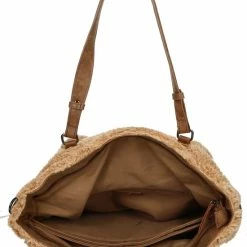 Korting ❤️ Coupon 🔔 Enrico Benetti Teddy Tas Met Rits - Langere Schouderband - Fluffy Zachte Shopper | Cognac ⌛ 🔔 -Tassen-dames Winkel 550x712 5