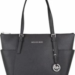 Nieuw 😍 Nieuw 🎁 Michael Kors Schoudertas Jet Set Leer - Zwart 🎁 😉