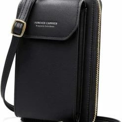 Beste Pirce โค๏ธ Hete verkoop ๐ Fashion Favorite Smartphone Tasje - Zwart | Telefoon / Crossbody Tas | Kunstleer | 18,5 X 11,5 X 4,5 Cm ๐ ๐คฉ