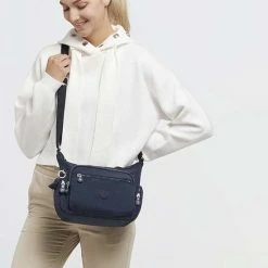 Uitgang 🤩 Begroting 🌟 Kipling Medium Schoudertas / Crossbody Tas Dames - Polyamide - Gabbie S - Blauw 🥰 🧨 -Tassen-dames Winkel 550x716 5