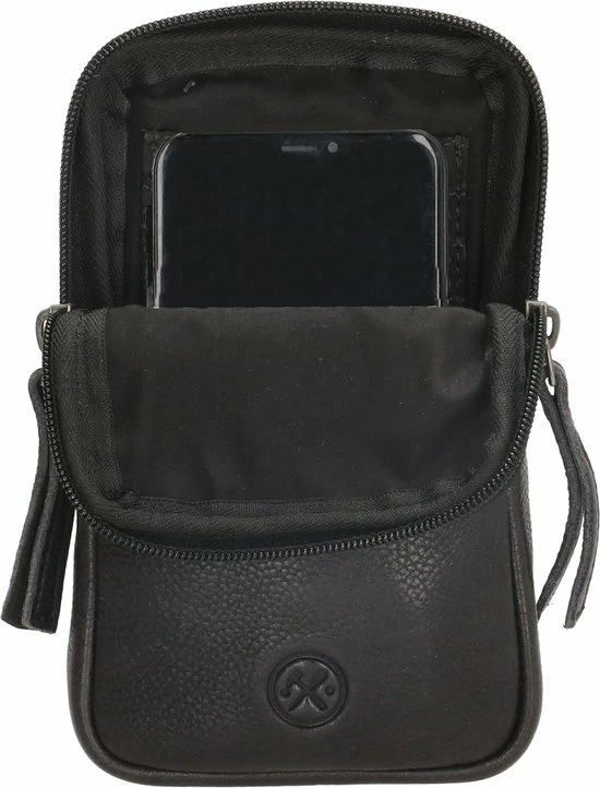 Top 10 ๐ Korting ๐ Old West Paint Rock Leren Telefoontasje / Crossbodytas / Heuptas - Zwart ๐ ๐ 4 Top 10 ๐ Korting ๐ Old West Paint Rock Leren Telefoontasje / Crossbodytas / Heuptas - Zwart ๐ ๐ - Afbeelding 2