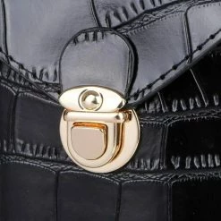 Nieuw ⭐ Begroting ✔️ Smartphone Tasje Croco - Zwart | Kunstleer | 17,5 X 11,5 X 4 Cm | Fashion Favorite ⭐ 👏 -Tassen-dames Winkel 550x732 8