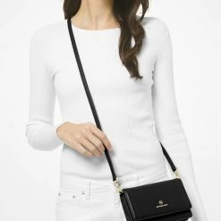Hete verkoop ⌛ Aanbiedingen 👍 Michael Kors Sm Phone Crossbody Dames Tas - Zwart 🧨 😍 -Tassen-dames Winkel 550x739 3