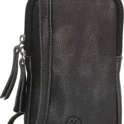 Top 10 ๐ Korting ๐ Old West Paint Rock Leren Telefoontasje / Crossbodytas / Heuptas - Zwart ๐ ๐