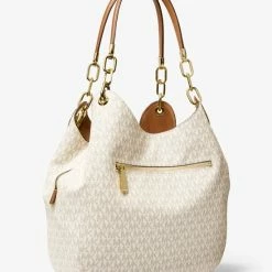 Korting 🧨 Goedkoop 🧨 Michael Kors Lillie Chain Tote L Dames Schoudertas -Wit ❤️ 🧨 -Tassen-dames Winkel 550x744 8