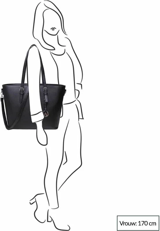 Flash-uitverkoop ๐ Promo ๐ Wimona Laptoptas / Werktas / Aktetas Dames - Kyara-One - 15.6 Inch - Imitatieleer - Zwart โ๏ธ โญ 13 Flash-uitverkoop ๐ Promo ๐ Wimona Laptoptas / Werktas / Aktetas Dames - Kyara-One - 15.6 Inch - Imitatieleer - Zwart โ๏ธ โญ - Afbeelding 11