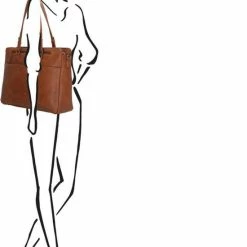 Beste Pirce 🥰 Goedkoop 👏 Enrico Benetti Lily 66450 Dames Laptoptas Business Schoudertas 14" - Cognac ❤️ 🥰 -Tassen-dames Winkel 550x797 5