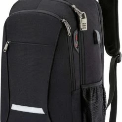 Tassen-dames Winkel 38 Hete verkoop ๐ Gloednieuw โค๏ธ Wadu Anti Diefstal Waterdichte Rugzak Inclusief Usb Oplaadstation - 14 T/m 15.6 Inch - Zwart ๐คฉ โ