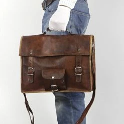 Uitgang 🧨 Korting 🧨 Oncedoce Laptoptas 15,6 Inch “Toledo SQ15” - Messengertas – Cognac Bruin Echt Leer Businesstas - ECHTE LEDER - Unisex Vintage Design - Boekentas - Handgemaakt - A4 Formaat Tas 👏 🔔 -Tassen-dames Winkel 550x810 2