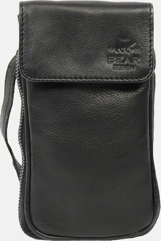 Beste deal 👏 Promo 🛒 Bear Design Elske-Ahana Leren Telefoontasje - Zwart 🎉 🌟 3 Beste deal 👏 Promo 🛒 Bear Design Elske-Ahana Leren Telefoontasje - Zwart 🎉 🌟