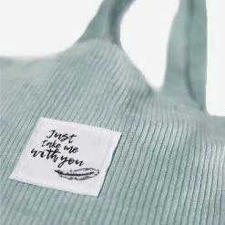 Goedkoop 👍 Groothandel 🔔 GoDaily - Dames - Schoudertas - Handtas - Bag - Ribstof - Canvas - Katoenen Tas - Tote - Licht Blauw 🔔 🎁 -Tassen-dames Winkel 550x823 9