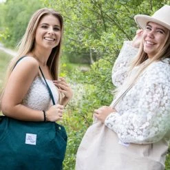 Begroting 🧨 Goedkoopste ⭐ GoDaily - Dames - Schoudertas - Handtas - Bag - Canvas - Katoenen Tas - Tote - Groen 🌟 🔥 -Tassen-dames Winkel 550x824 17