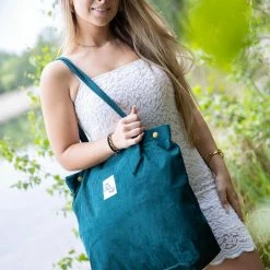 Begroting 🧨 Goedkoopste ⭐ GoDaily - Dames - Schoudertas - Handtas - Bag - Canvas - Katoenen Tas - Tote - Groen 🌟 🔥 -Tassen-dames Winkel 550x824 20