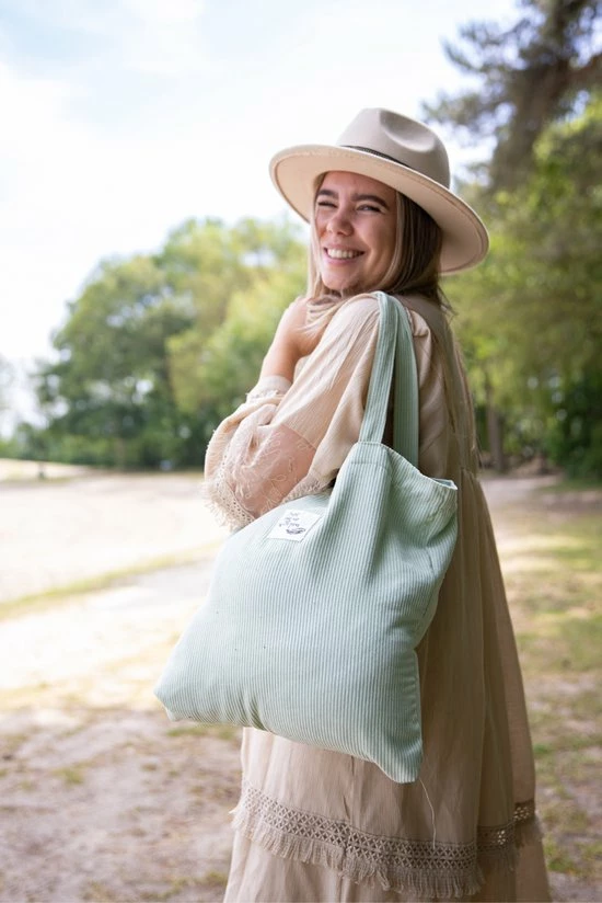 Aanbiedingen β¨ Beste Pirce β¨ GoDaily - Dames - Schoudertas - Handtas - Bag - Ribstof - Canvas - Katoenen Tas - Tote - Licht Groen β π 9 Aanbiedingen β¨ Beste Pirce β¨ GoDaily - Dames - Schoudertas - Handtas - Bag - Ribstof - Canvas - Katoenen Tas - Tote - Licht Groen β π - Afbeelding 7