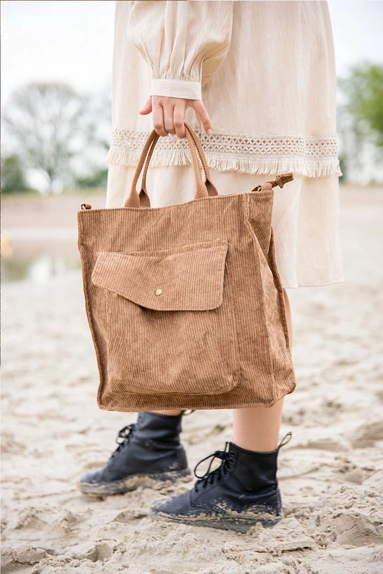 Coupon π₯° Gloednieuw β GoDaily - Dames - Schoudertas - Handtas - Ribstof - Bruin π₯ π 6 Coupon π₯° Gloednieuw β GoDaily - Dames - Schoudertas - Handtas - Ribstof - Bruin π₯ π - Afbeelding 4