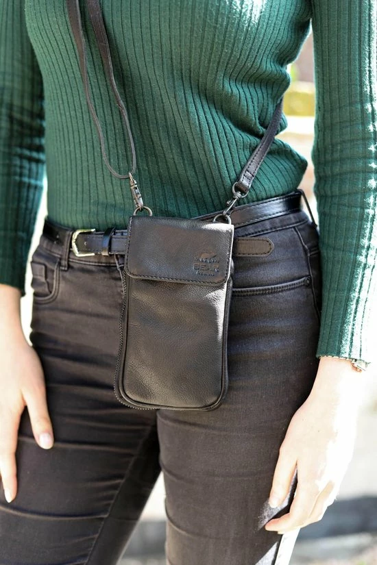 Beste deal 👏 Promo 🛒 Bear Design Elske-Ahana Leren Telefoontasje - Zwart 🎉 🌟 8 Beste deal 👏 Promo 🛒 Bear Design Elske-Ahana Leren Telefoontasje - Zwart 🎉 🌟 - Afbeelding 6