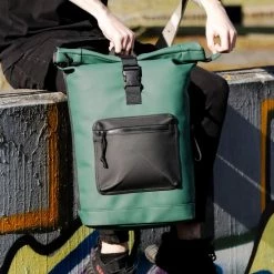 Flash-uitverkoop 😉 Uitgang 🛒 Norlander Waterdichte Rugzak 46L - Roltop Rugzak - Fietsrugzak - Groen 😉 😍 -Tassen-dames Winkel 550x825 55