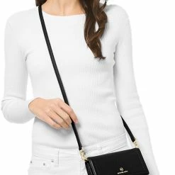 Hete verkoop ⌛ Aanbiedingen 👍 Michael Kors Sm Phone Crossbody Dames Tas - Zwart 🧨 😍 -Tassen-dames Winkel 550x831 1